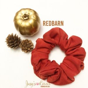 Fall Scrunchie • Redbarn Scrunchie • Knit Scrunchie